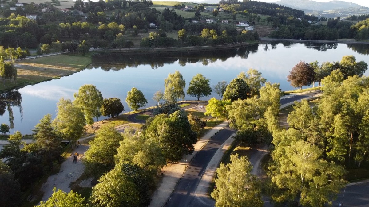 vue du ciel du camping